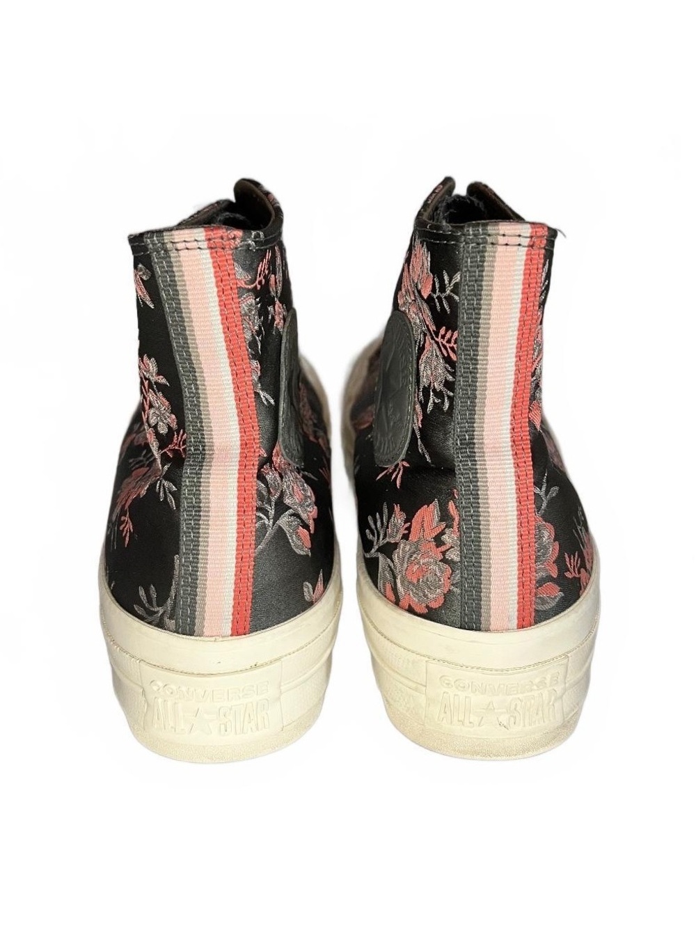 Converse Floral Platform High Top Sneakers Women’s 8 Dark Olive Floral - Picture 3 of 4